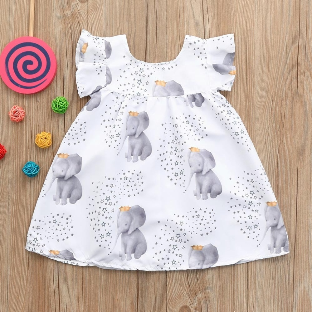 Baby Girls Elephant Print Dress